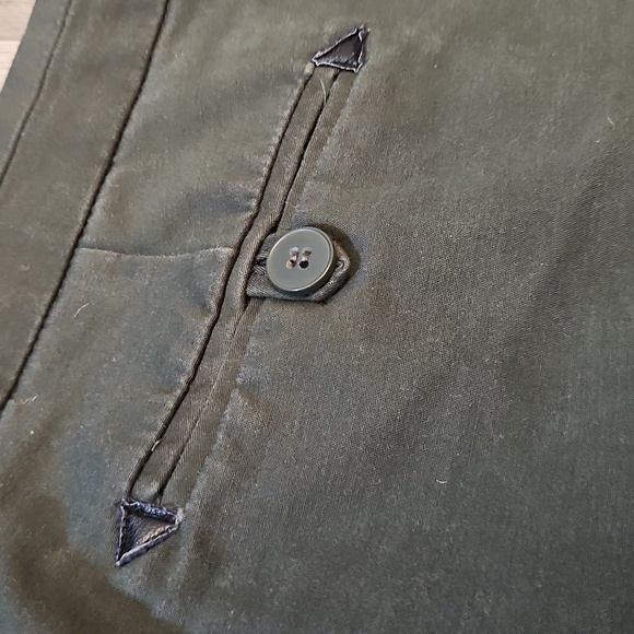 2/$20 Kenar - Olive Green Pants with Leather Detailed Pockets - Size 10 - Picture 5 of 5